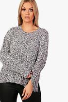 Boohoo Plus Carrie Chenille Ribbed Boyfriend Jumper