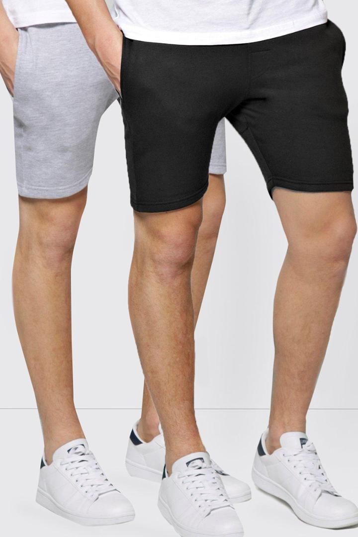 Boohoo 2 Pack Jersey Jog Shorts Multi