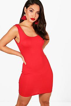 Boohoo Beau Sweetheart Neck Jersey Bodycon Dress
