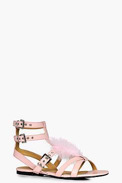 Boohoo Emma Fur Sandal