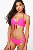 Boohoo Sydney Mix And Match Enhance Underwired Top Pink