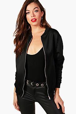 Boohoo Solange Scuba Bomber Jacket