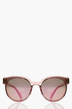 Boohoo Lucy Flat Pastel Lense Retro Sunglasses