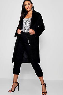 Boohoo Oversized Brushed Wool Look Coat