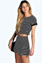 Boohoo Sinead Crop Top And Shorts Co-ords Set