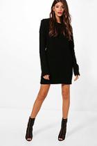 Boohoo Full Cable Knit Sweater Dress