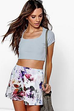 Boohoo Zora Floral Tailored Shorts