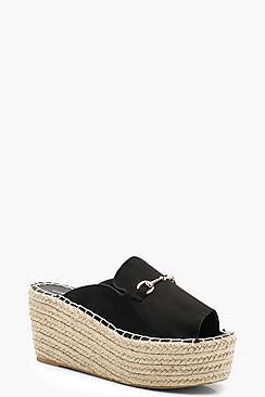 Boohoo Ellie Flatform Espadrille Sliders