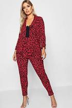 Boohoo Plus Leopard Print Suit Co-ord
