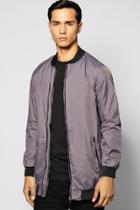 Boohoo Multi Zip Longline Bomber Grey