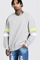 Boohoo Man Signature Loose Fit Contrast Panel Sweater