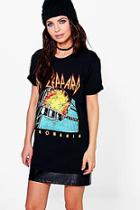 Boohoo Dianne Def Leppard Band T-shirt