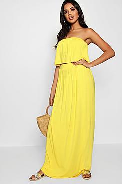 Boohoo Bandeau Crop & Maxi Skirt Co-ord
