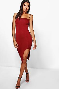 Boohoo Amelie Strappy Split Bodycon Dress