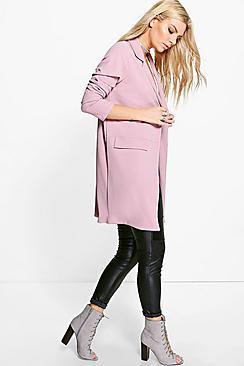 Boohoo Libby Pocket Turn Up Boyfriend Blazer