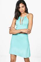 Boohoo Rebecca Caged Cut Out Swing Dress