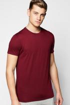 Boohoo Soft Touch Lounge T Shirt Burgundy