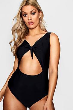 Boohoo Plus Harriet Cut Out Detail Swimsuit