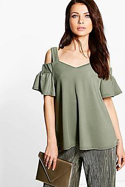 Boohoo Rosie Strappy Off The Shoulder Top