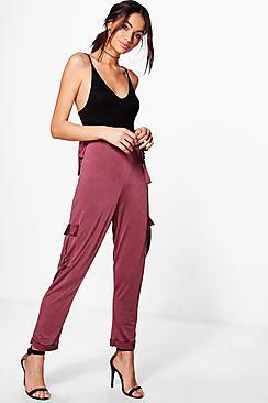 Boohoo Ruby Pocket Side Relaxed Slinky Joggers
