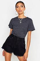 Boohoo Cotton Elastane Cap Sleeve T- Shirt