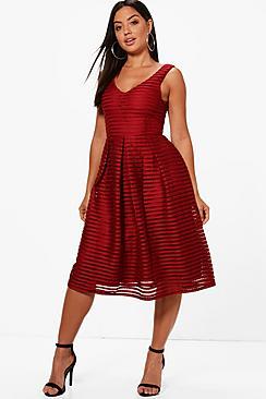Boohoo Jodie Panelled Skater Dress