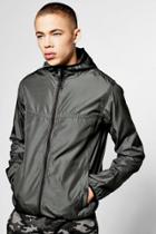 Boohoo Shower Resistant Hooded Cagoule Khaki