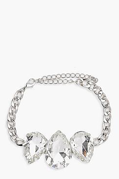 Boohoo Evie Diamante Gem Bracelet