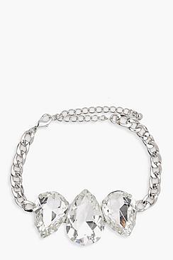 Boohoo Evie Diamante Gem Bracelet