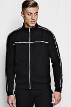 Boohoo Crepe Piped Detail Smart Track Top Co-ord