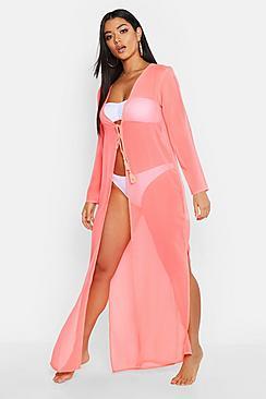 Boohoo Neon Maxi Beach Kimono