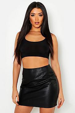 Boohoo Slinky Racer Back Crop Top