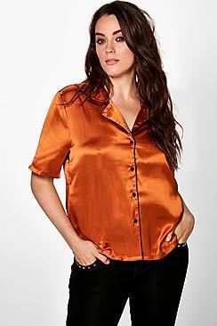 Boohoo Plus Kara Piping Pj Shirt