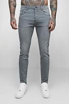 Boohoo Skinny Fit Denim Jeans In Pale Grey