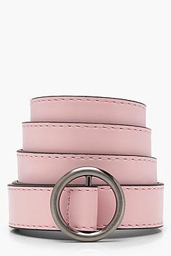 Boohoo Ring Detail Buckle Belt