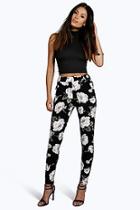 Boohoo Avery Large Floral Skinny Trousers