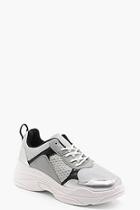 Boohoo Chunky Fleck Lace Trainers