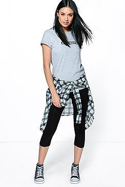 Boohoo Amara Cropped Casual Basic Leggings