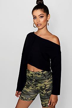 Boohoo Seamed Crop Sweat