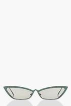Boohoo Vintage Skinny Cat Eye Sunglasses