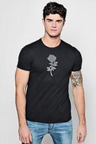 Boohoo Metallic Rose Embossed T-shirt