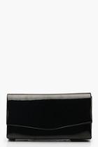 Boohoo Structured Patent Clutch And Chain