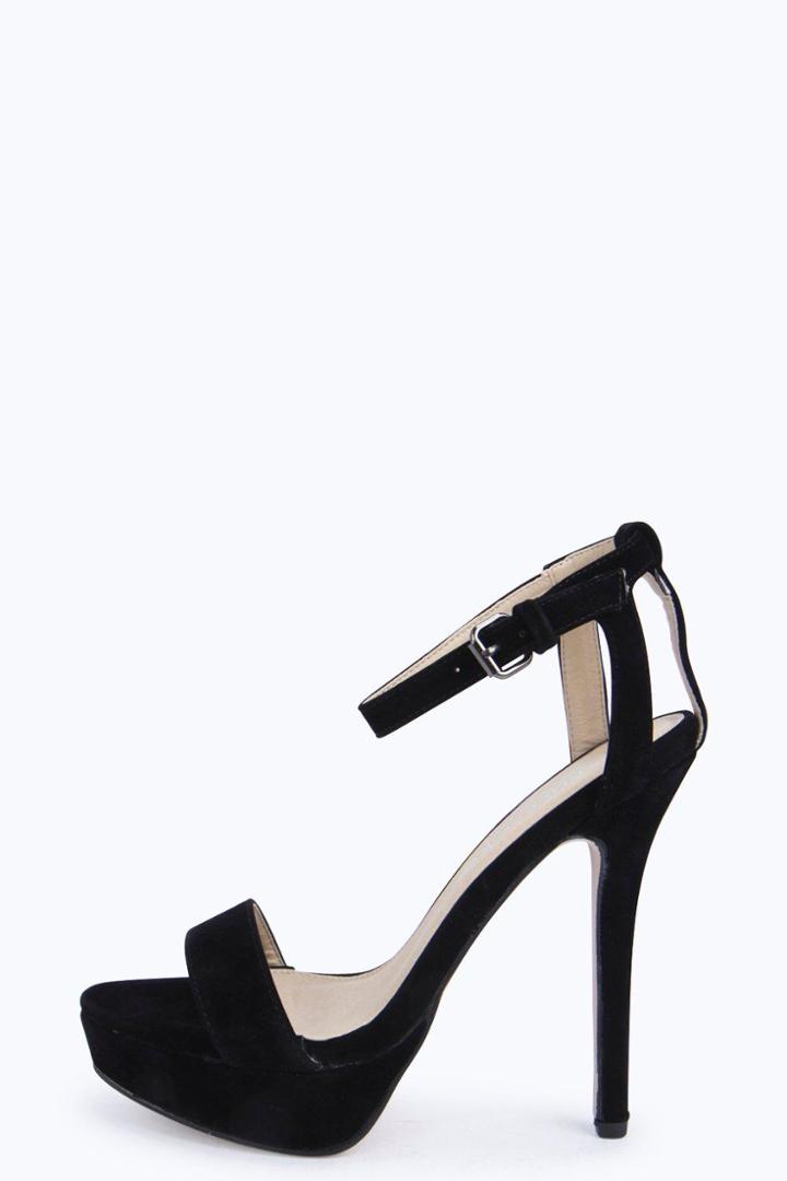 Boohoo Annabel Platform Strappy Black