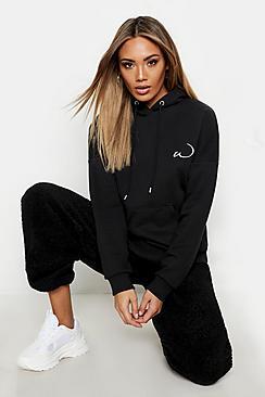 Boohoo Oversized Heavy Weight Slogan Hoody
