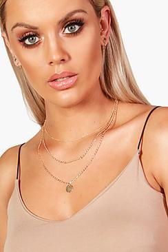 Boohoo Plus Jasmin Coin Detail Choker Necklace