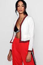 Boohoo Sports Stripe Trim Blazer