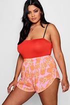 Boohoo Plus Libby Pineapple Flippy Short