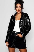 Boohoo Laura Patent Biker Jacket