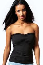 Boohoo Lou Longline Stretch Bandeau Black