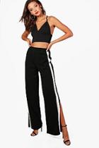 Boohoo Tall Paige Contrast Panel Wide Leg Trouser